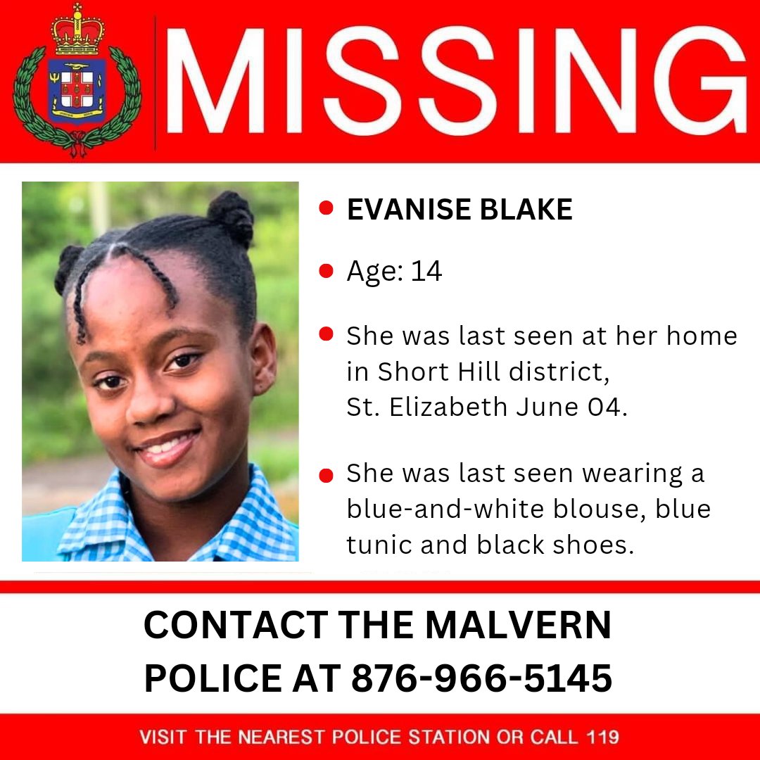 JamaicaConstab's tweet photo. Help us to find Evanise Blake. https://t.co/ynVQxUzgaL