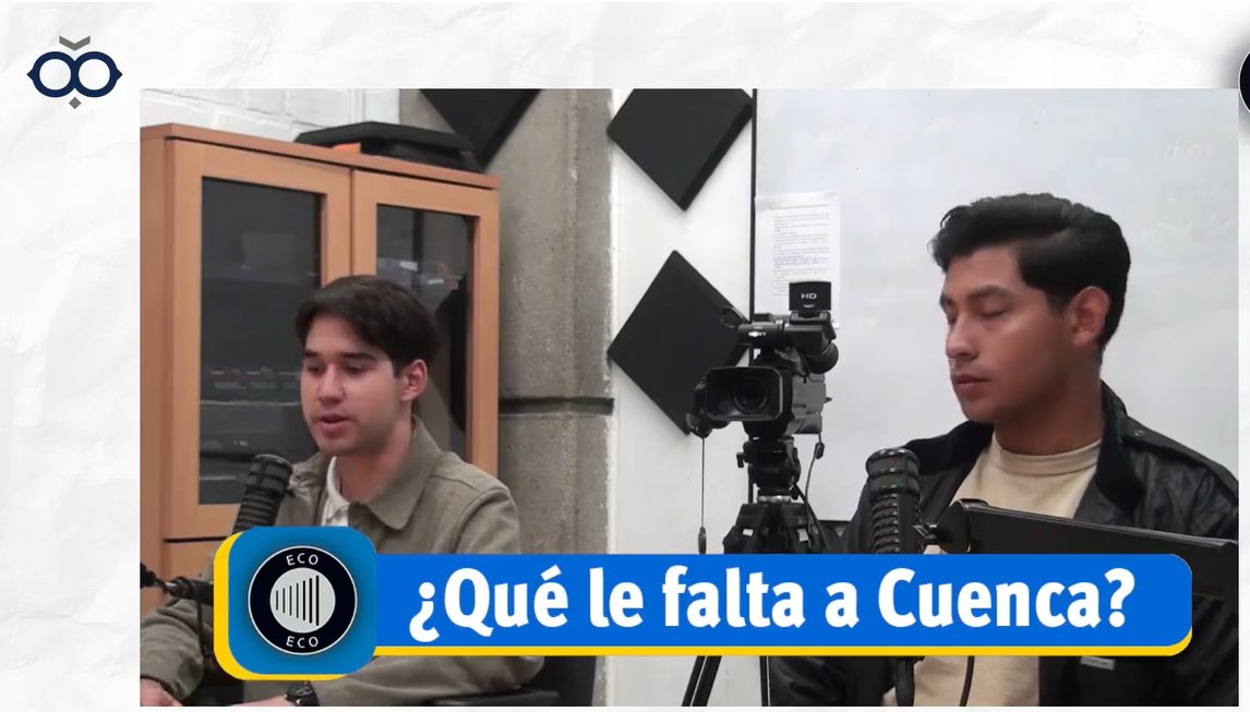 UCuenca Radio Universitaria (@ucuencaradiou) on Twitter photo ¿Qué le falta a #Cuenca?, esa es la pregunta la analizan y responden los estudiantes de <a href="/periodismo_u/">PeriodismoUCuenca</a> en su podcast semanal Eco. Los invitamos a seguir este interesante contenido por el siguiente enlace: youtube.com/watch?v=4DmBuj… ¿Qué le falta a #Cuenca?, esa es la pregunta la analizan y responden los estudiantes de <a href="/periodismo_u/">PeriodismoUCuenca</a> en su podcast semanal Eco. Los invitamos a seguir este interesante contenido por el siguiente enlace: youtube.com/watch?v=4DmBuj…