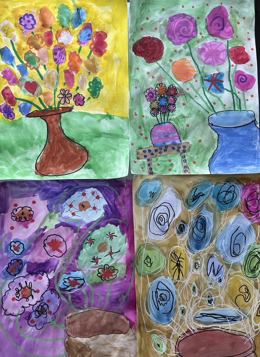 StGabsJuniors's tweet photo. Year 3 were inspired by all the beautiful spring flowers around the school grounds and painted these colourful pictures in Art @StGabrielsNews #JuniorArt #painting #mixedmedia https://t.co/WT4sESFZTz
