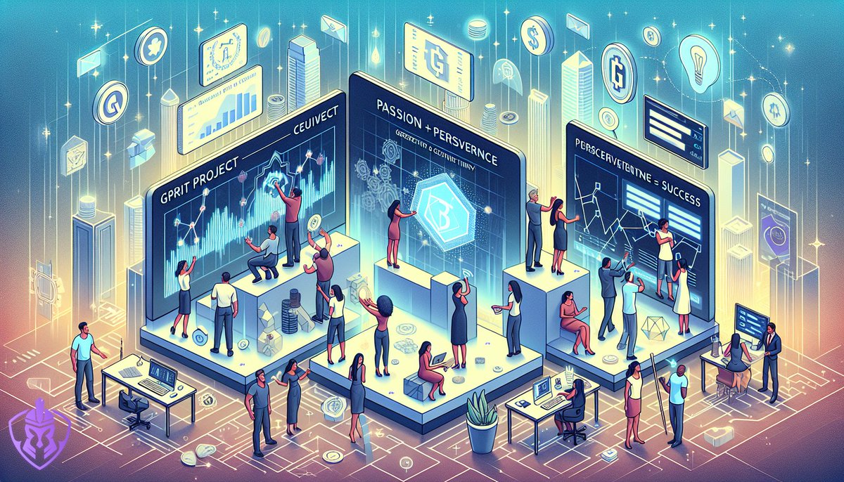GritEnterprise's tweet photo. 🚀 Passion + Perseverance = Success. The GRIT Project is designed to revolutionize decentralized finance (De-Fi) by providing continuous benefits to our members. 

As our community grows, so do your opportunities for profit. 

#GRITProject #FinancialFreedom #DeFi https://t.co/drSSPWlDUj