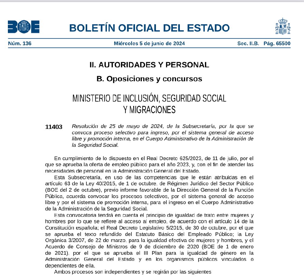 DiazMordillo's tweet photo. Con efectos del 23 de mayo de 2024, se establece la estructura orgánica básica del Ministerio de Inclusión, Seguridad Social y Migraciones. Post en https://t.co/vu5OkfvA9N #inss #tgss #tass #gass #subitss #administrativoseguridadsocial #tecnicoseguridadsocial https://t.co/qRee9152hP
