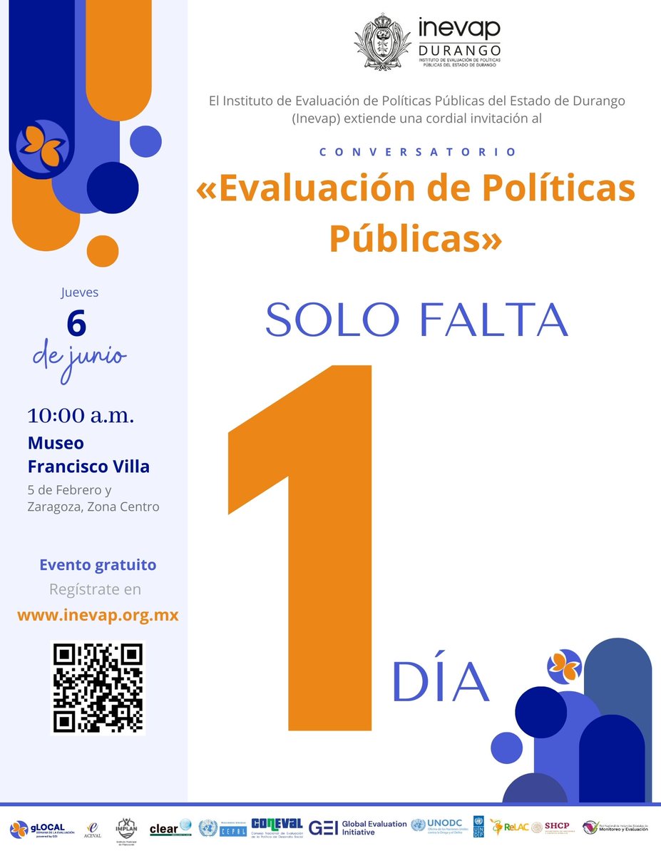 inevap_dgo's tweet photo. ¡Solo falta 1 día!
#gLOCAL2024 | «Evaluación de Políticas Públicas» https://t.co/nhCABgAwXU