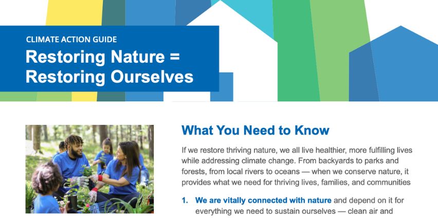 This #WorldEnvironmentDay, join us in climate action by restoring nature. If we restore thriving nature, we all live healthier, more fulfilling lives while addressing climate change. @ecoAmerica's Climate Action Guide provides insight & actions to take: buff.ly/4c60CN8