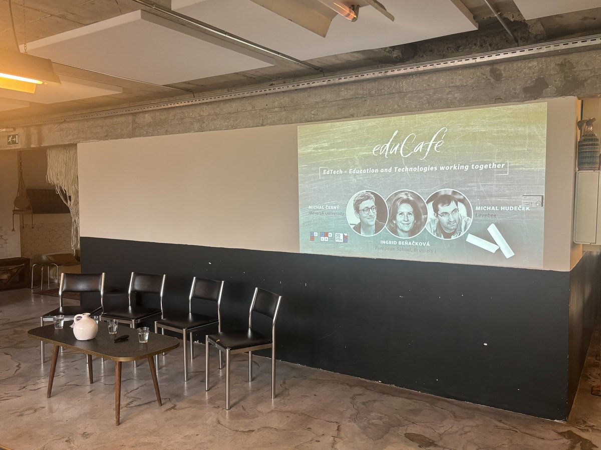 CZELO_Brussels's tweet photo. 🤩 #EduCafe on #EdTech starting soon with Michal Cerny from @MasarykUni, Michal Hudecek from @LevebeeApp and Ingrid Benackova from #EuropeanSchoolBrussels I, moderated by Angeliki Psychogyiou from @ACASecretariat. https://t.co/ocYiWxcdvP