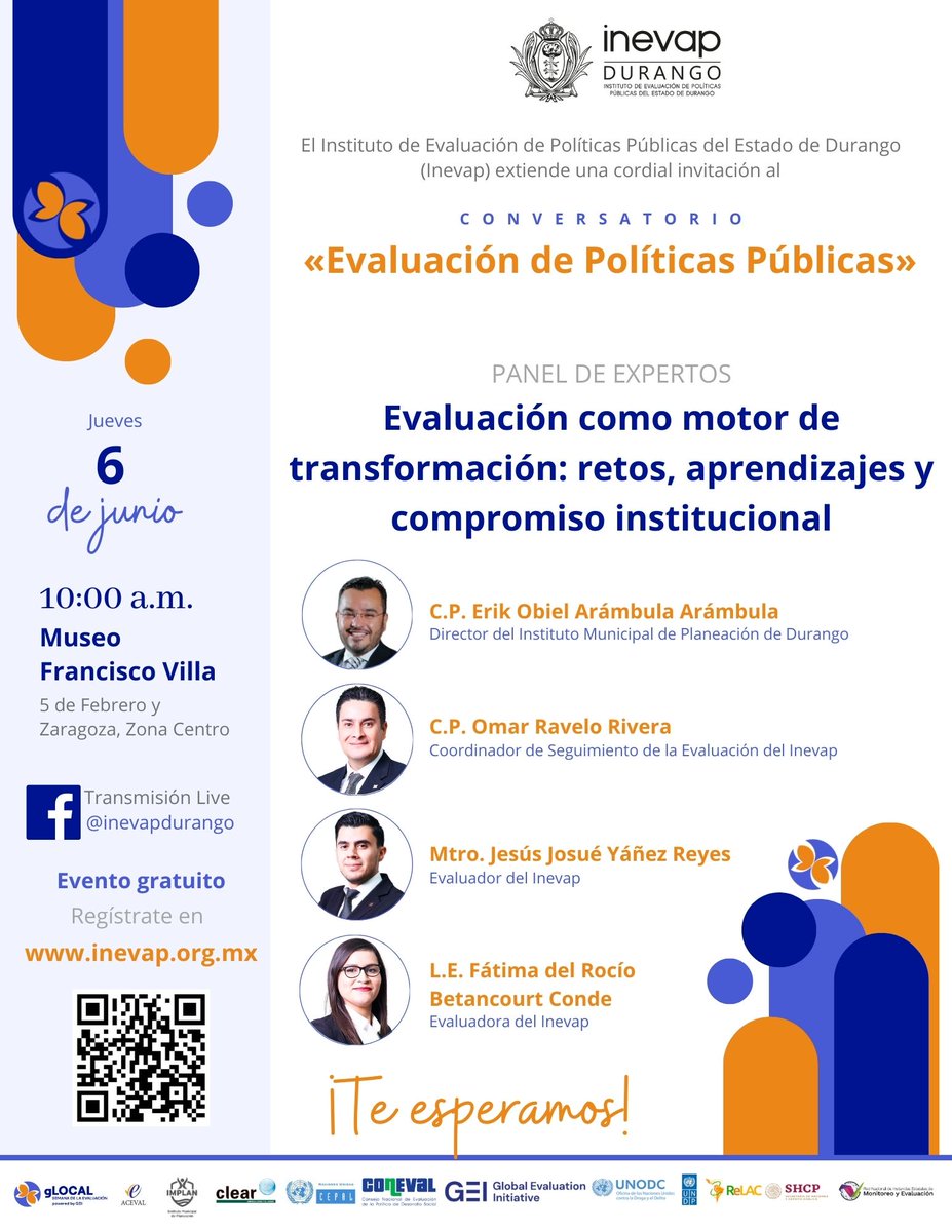 inevap_dgo's tweet photo. ¡Solo falta 1 día!
#gLOCAL2024 | «Evaluación de Políticas Públicas» https://t.co/nhCABgAwXU