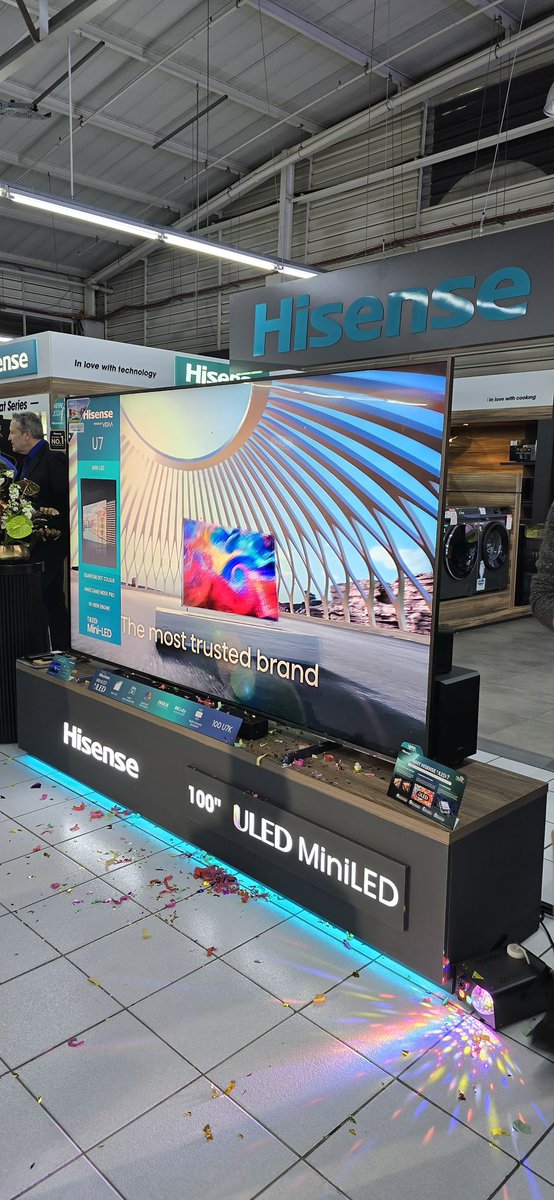 Hisense reveals 100" ULED MiniLED, launching exclusively to <a href="/HirschHomestore/">Hirsch's Homestores</a> and proudly made in South Africa 🇿🇦 

#Hisense100 #HisenseTV