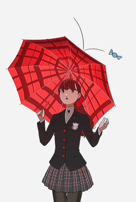 「holding umbrella open mouth」 illustration images(Latest)