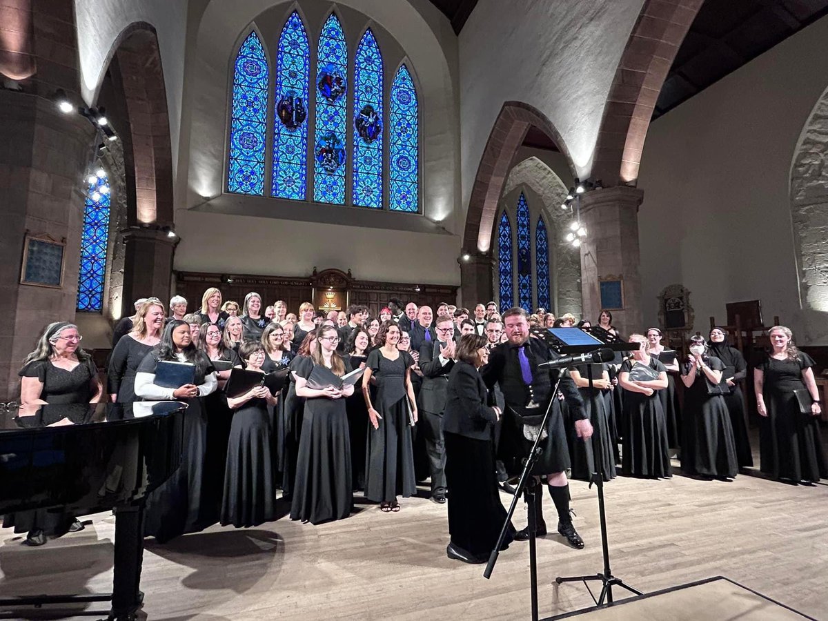 A glorious evening was had in <a href="/greyfriars_kirk/">Greyfriars Kirk</a> yesterday as we joined the <a href="/SCSU/">Southern Connecticut State University 🦉</a> Choirs during their UK tour. 

We were also joined by our friends from <a href="/mariecurieuk/">Marie Curie</a> who took donations of just over £300. 

We thank those who came to see us all for their support 💜