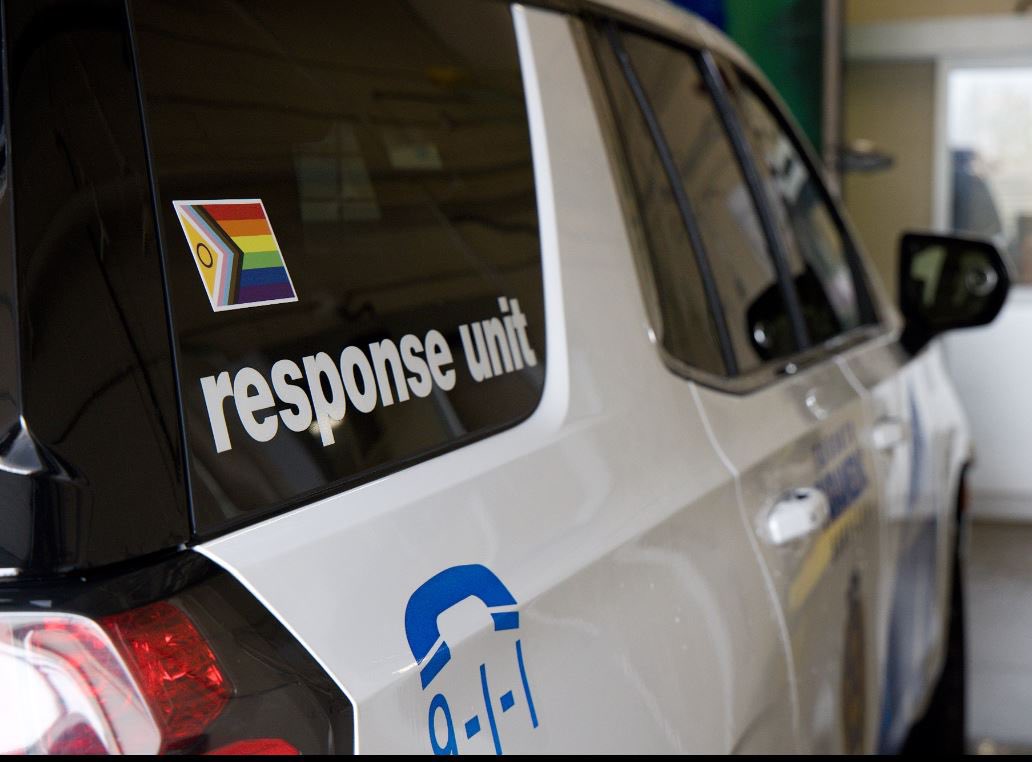 TorontoMedics's tweet photo. Throughout #PrideMonth, keep an eye out for @TorontoMedics’ Pride Month vehicles in the community. Don’t forget to show your support by snapping a pic, using the hashtag #ParamedicsWithPride when you spot these special vehicles! https://t.co/aP9hOKGOK5