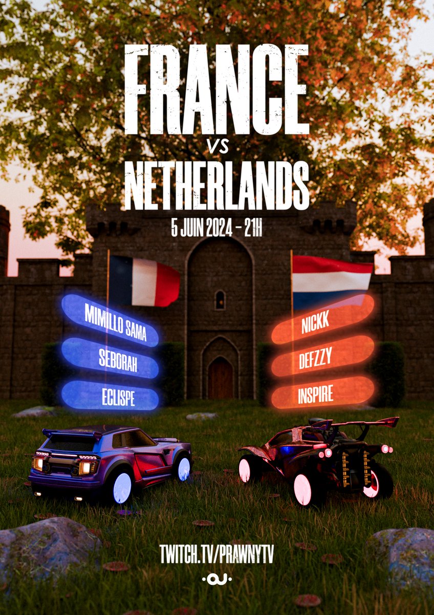 Prawny (@prawnytv) on Twitter photo 🇫🇷HERE COMES A NEW CHALLENGER ! 🇳🇱
Les Pays-Bas viennent jouer nos Barjots ce soir !
La France est en 4-0, tomberont ils ce soir?
🇫🇷 <a href="/MimilloSama/">Mimillo Sama</a> , @SeborahRL , <a href="/Eclispe13/">Eclispe</a>
VS
🇳🇱 <a href="/Nickk_RL/">Nick💫</a> <a href="/Defzzy1/">Defzzy</a> @insp1re18y
Rdv 21H sur ma chaine !
S/O : <a href="/Just_Nekatt/">Justin \ Nekatt</a> pour l'affiche ! 🇫🇷HERE COMES A NEW CHALLENGER ! 🇳🇱
Les Pays-Bas viennent jouer nos Barjots ce soir !
La France est en 4-0, tomberont ils ce soir?
🇫🇷 <a href="/MimilloSama/">Mimillo Sama</a> , @SeborahRL , <a href="/Eclispe13/">Eclispe</a>
VS
🇳🇱 <a href="/Nickk_RL/">Nick💫</a> <a href="/Defzzy1/">Defzzy</a> @insp1re18y
Rdv 21H sur ma chaine !
S/O : <a href="/Just_Nekatt/">Justin \ Nekatt</a> pour l'affiche !