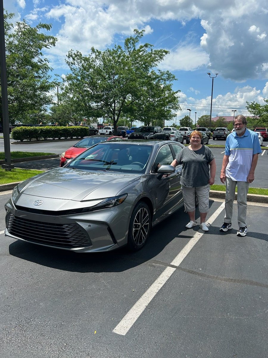 Congratulations to Mr &amp; Mrs France on their brand-new 2025 Camry XLE! They have been a part of the Toyota family for 15+ years and counting! We appreciate you all making the trip all the way from Hazard to come see us! - Trey Marcum