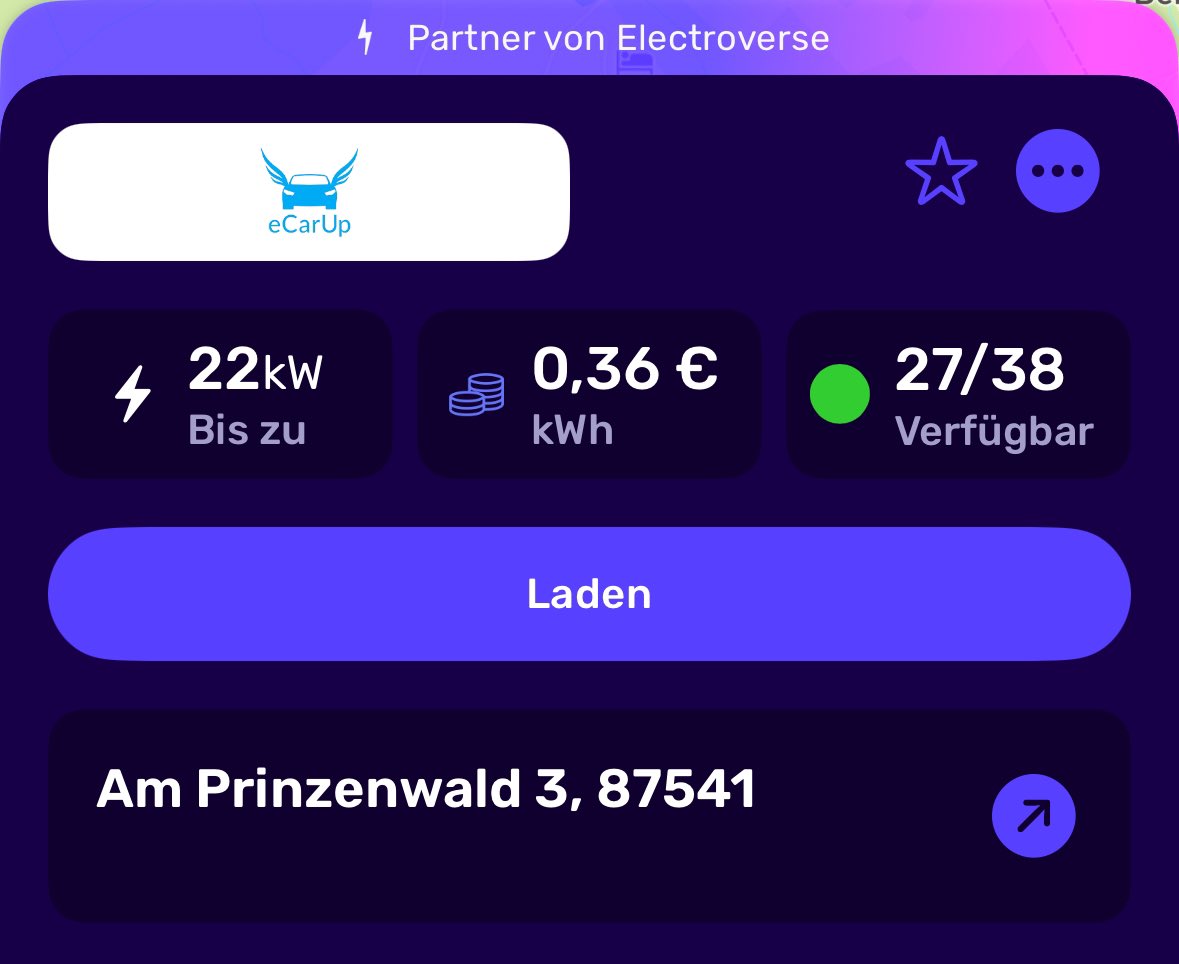 virtuallukas's tweet photo. Damit wird der @EnBW Ladetarif für Roaming unbenutzbar. Ein Beispiel aus meinen Stichproben: 
- @OctopusElectro bei 36 Cent 
- AdHoc bei 50 Cent 
- @EnBW bei 74 Cent 🤡 https://t.co/Betnc51DPX