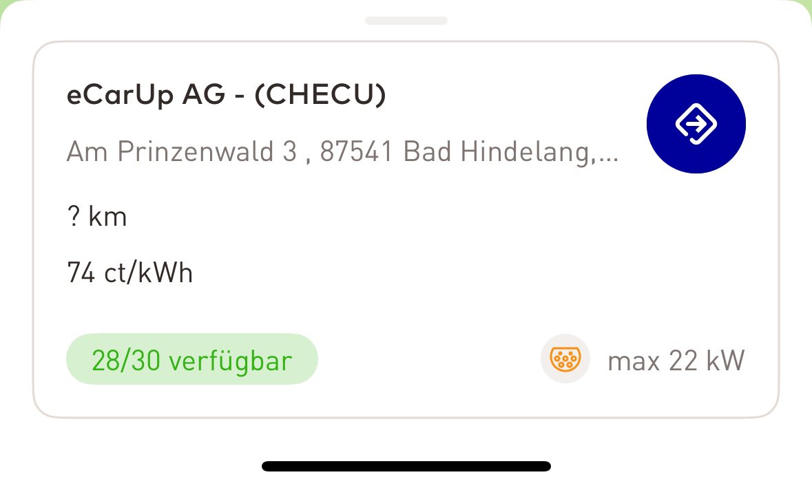 virtuallukas's tweet photo. Damit wird der @EnBW Ladetarif für Roaming unbenutzbar. Ein Beispiel aus meinen Stichproben: 
- @OctopusElectro bei 36 Cent 
- AdHoc bei 50 Cent 
- @EnBW bei 74 Cent 🤡 https://t.co/Betnc51DPX