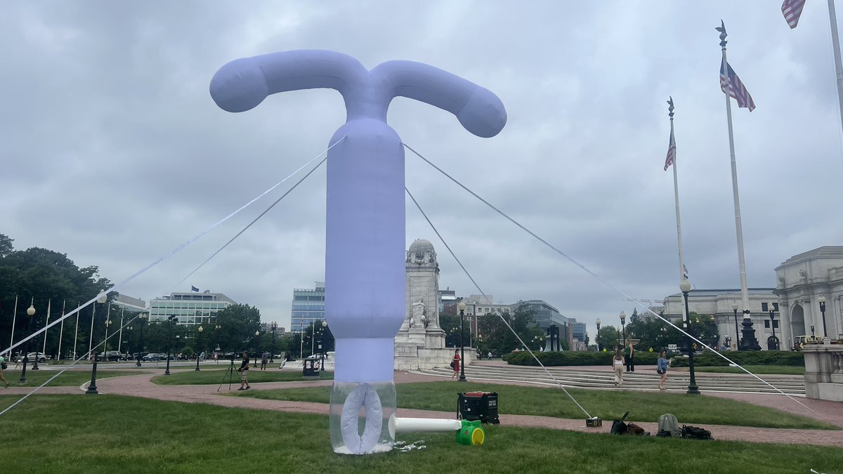 Yes, this is a 20-foot IUD in front of D.C.’s Union Station. 

Today, the Senate is voting on the Right to Contraception Act and let us be clear — “This is not a show vote, it’s a show us who you are vote.” - <a href="/SenSchumer/">Chuck Schumer</a>