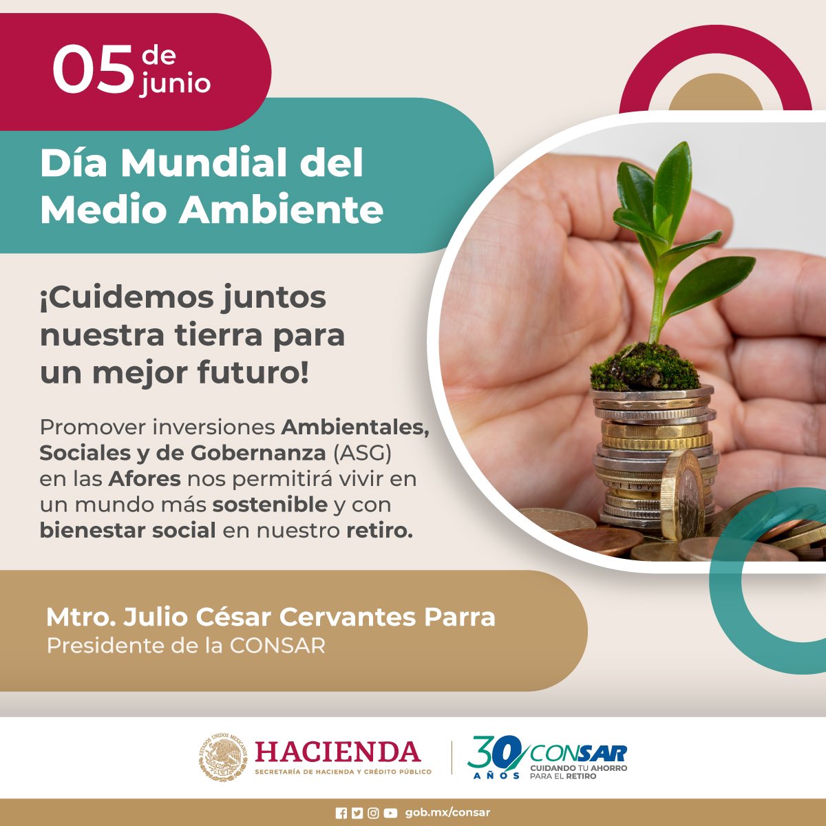 J_CervantesP's tweet image. ¡Cuidar el medio ambiente es tarea de todas y todos!

Desde la #Consar impulsamos un mundo más sostenible a través de las inversiones responsables que realizan las #Afores.