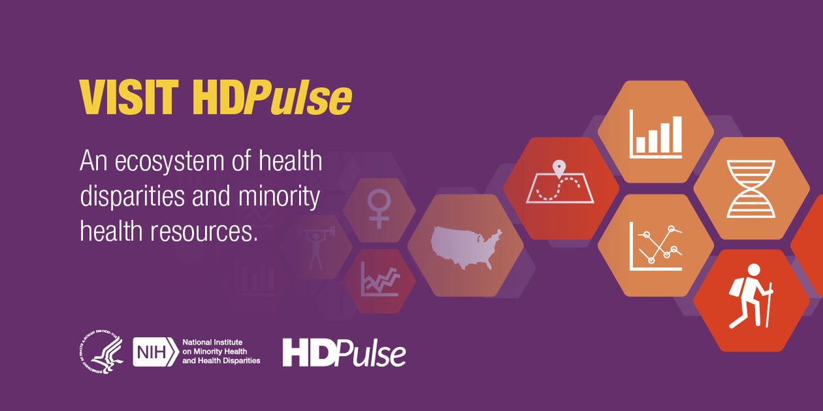 NIMHD's tweet image. What does #MinorityHealth look like in your community? Data from #HDPulse, by @NIMHD, can show you more! bit.ly/3FuIAEZ