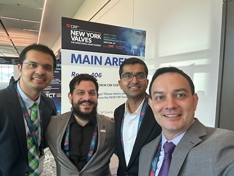 Elated to present at NY valves 2024

💥Complex clinical cases under Tricuspid Valve Interventions.....

Grateful for mentorship and guidance from @cardioimage and <a href="/SainiAbhi001/">Abhimanyu Saini</a> 

Having fun with Cook County Family <a href="/GBittarMD/">Gianfranco Bittar Carlini, MD</a> @thebadriaryal 
<a href="/CookCountyIMR/">Cook County Health Internal Medicine Residency</a> <a href="/CookCtyCardio/">Cook County Cardiology</a>