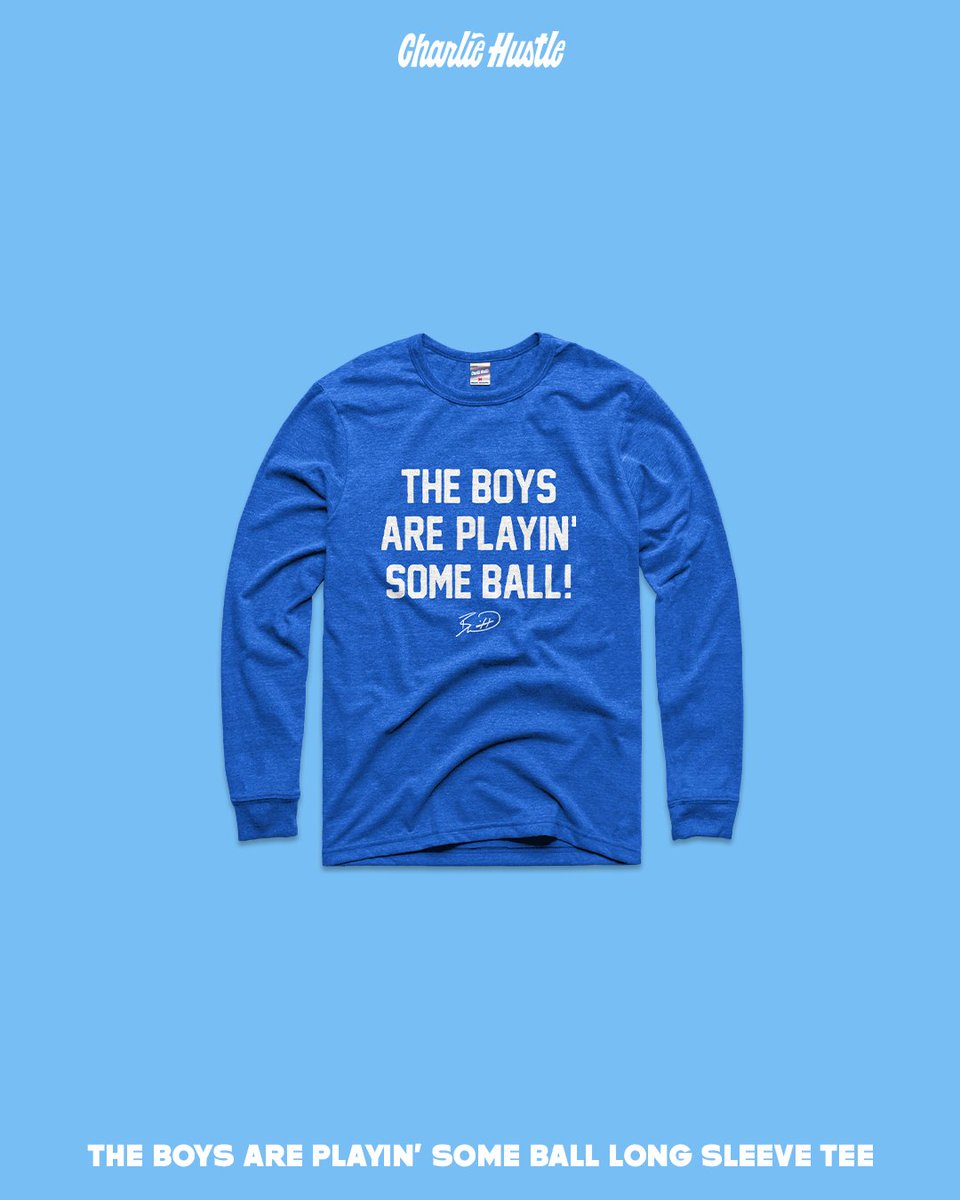 CharlieHustleCo's tweet photo. Hey, Hey, Hey, Hey! It’s WINS-day! Celebrate the boys in blue with a couple of grand slam picks from our Crown Town collection. 💙⚾️🏆#RoyaltyWeek
Hey! Hey! Hey! Shop Today: https://t.co/Z6NZz2NxCk https://t.co/3quRZ8i8Hl