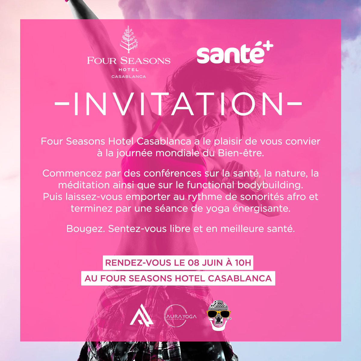 Global Wellness Day

Célébrez la vitalité et la santé le 8 juin avec @fscasablanca et Santé+ Magazine pour le Global Wellness Day 2024! Préparez-vous pour une journée de relaxation et de remise en forme. Lien d'inscription dans la bio.

#globalwellnessday #gwd #fscasablanca
