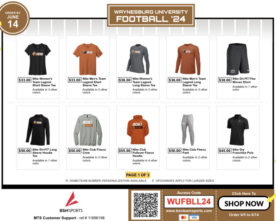 BigPappy_WETSU1's tweet photo. Football Team Store 24 is open. Here’s a few items! @WU_SWARM https://t.co/Vo7OagqYvI