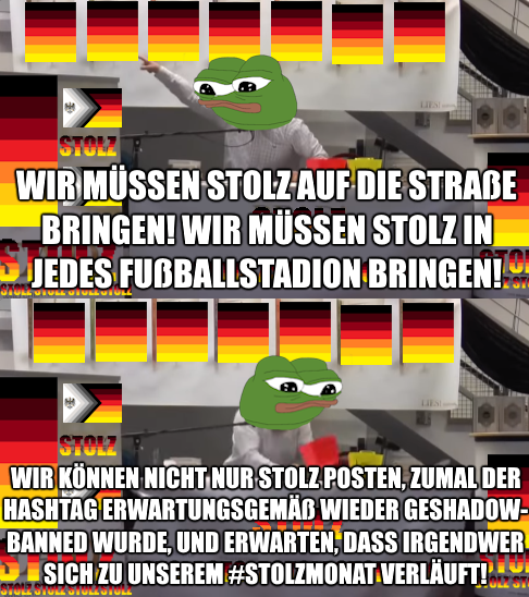 Make Fußball stolz again 🖤❤️🧡💛
#Stolzmonat #Döpdödödöp