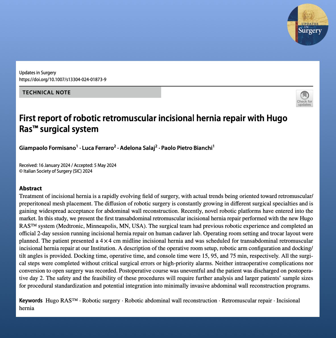 Updates in Surgery tweet media