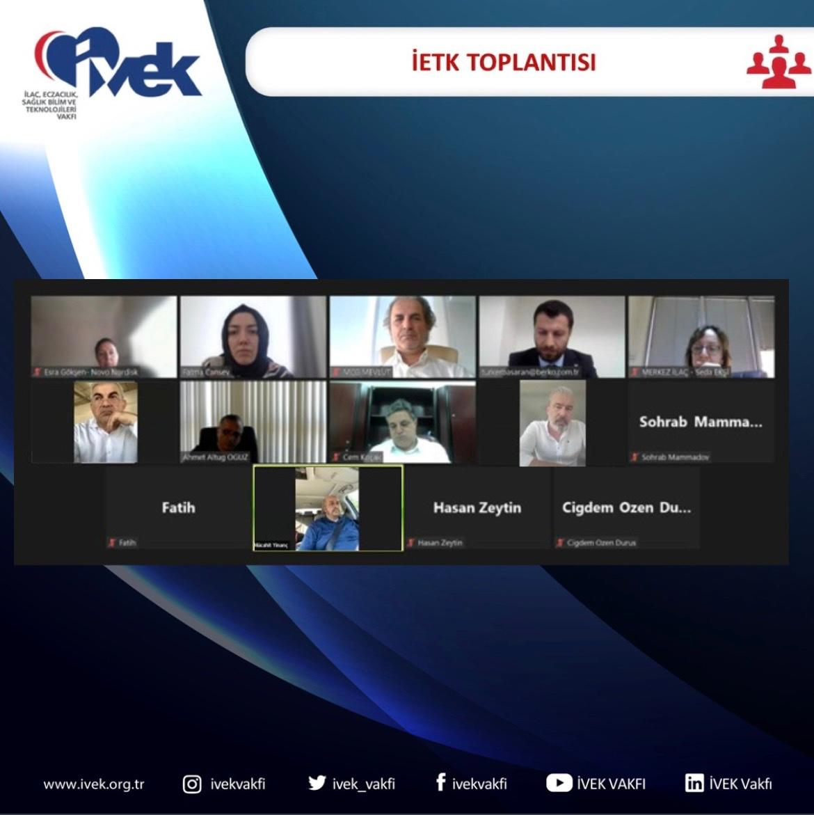 ivek_vakfi's tweet photo. İlaç Endüstrisi ve Teknolojileri Komisyonu Olağan Toplantısı çevrim içi olarak gerçekleştirildi. https://t.co/CUuuRUHDeG