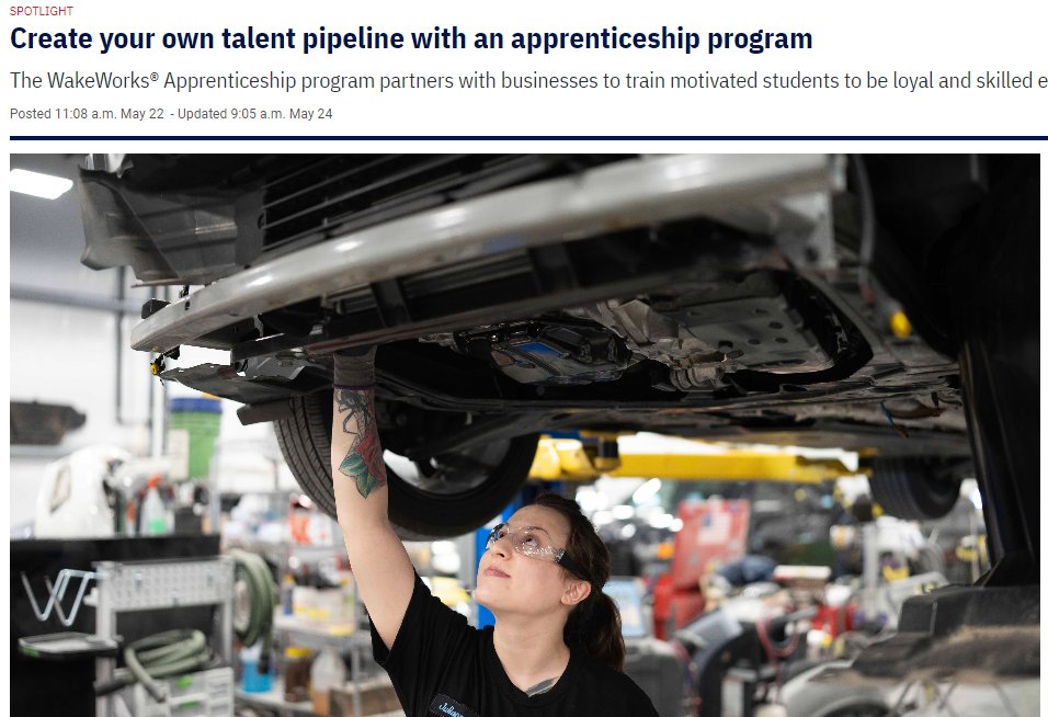 Wake Tech Apprenticeship tweet media