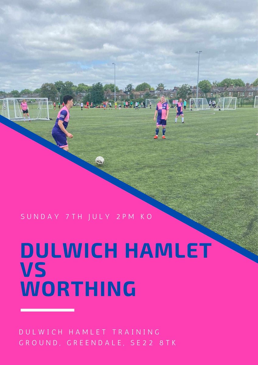Roger Johnson &amp; Mishi Morath Memorial Cup. The rematch! Please contact <a href="/nicknadge84/">Nick Courtnadge</a> for information on playing for us. <a href="/DulwichHamletFC/">Dulwich Hamlet FC</a> fans v <a href="/WorthingFC/">Worthing FC</a> fans. Sunday 7th July, 2pm.