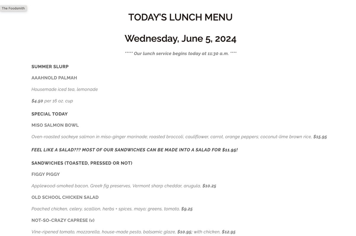 FoodsmithDUX's tweet image. A Miso Salmon Bowl and Figgy Piggy sammie headline our Wednesday lunch menu! Please check out our menu then call 781-934-0134 to order. #duxbury