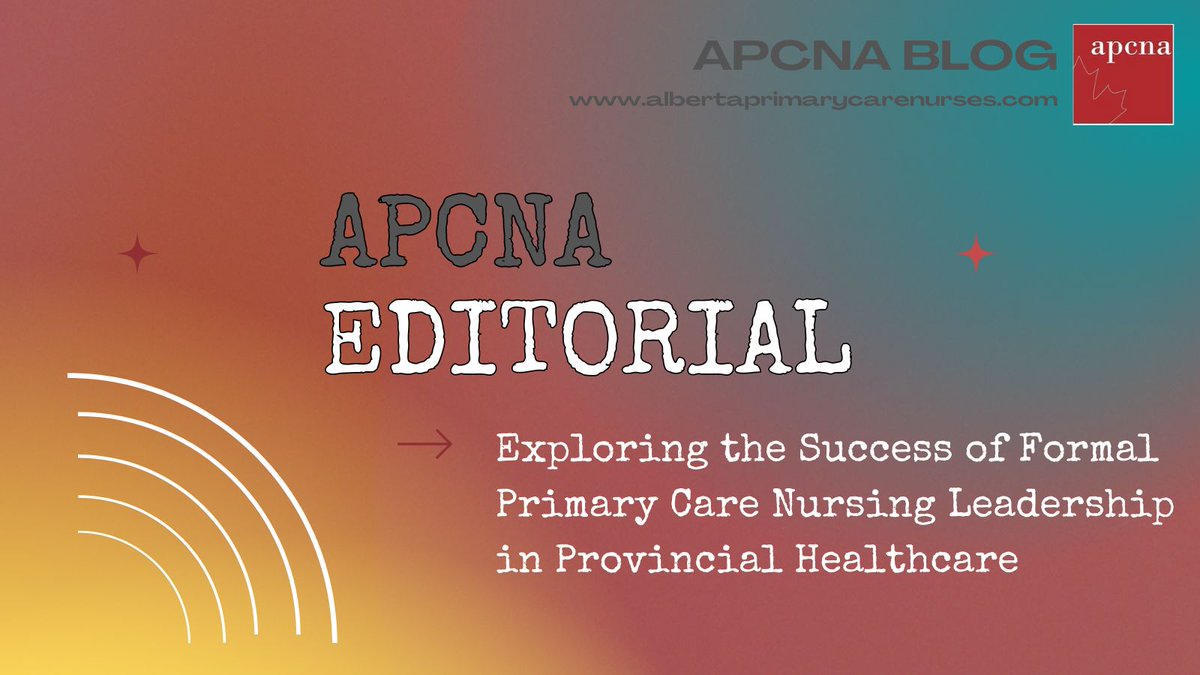 PCNursesAb's tweet photo. Isn't it time primary care nursing got a bit more formal in Alberta? Check out this editorial written by the APCNA executive highlighting the success or a formal Primary Care Nursing position in BC. The time to duplicate this success is now!
https://t.co/SMYkbsP4N9 https://t.co/pXRxawGSqX