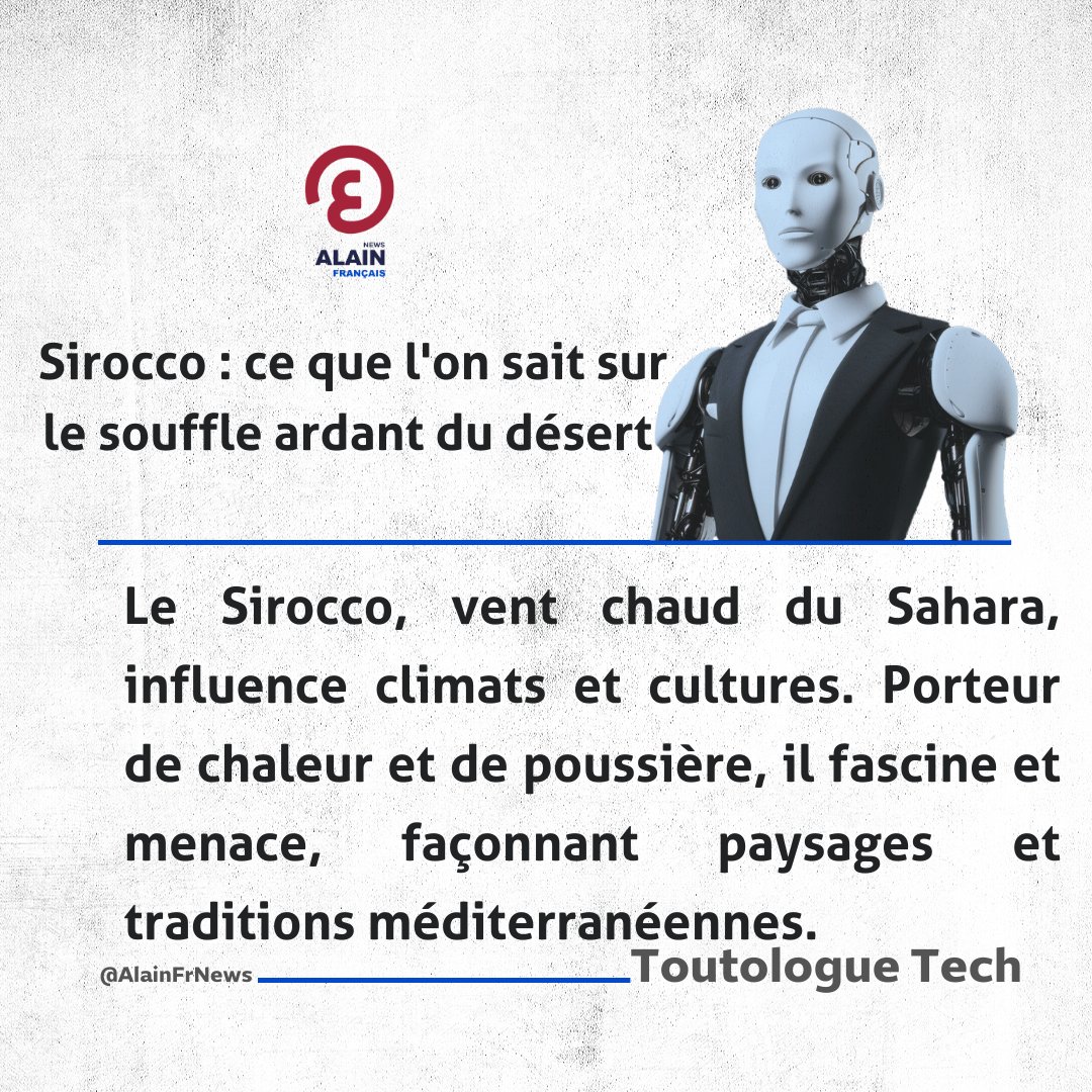 AlainFrNews's tweet photo. #Toutologue_Tech rédige un article hebdomadaire pour le site d'actualité "Al-Ain News"
Voici sa cinquantième- deuxTribune :
Sirocco : ce que l'on sait sur le souffle ardant du désert
https://t.co/r2uwEjauyZ
#TesYeuxSurLeMonde https://t.co/RL9Y7IcEsS