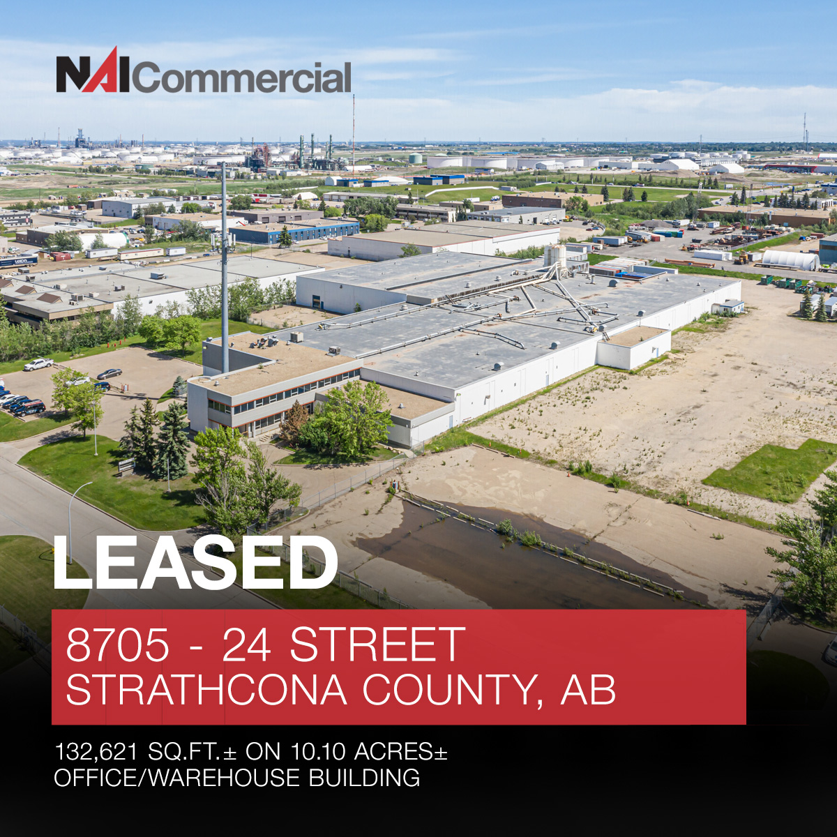 NAIEdmonton's tweet photo. 🌟 Exciting economic boost on the horizon! NAI Commercial is please to have Leased 132,621 SF± space to a dynamic company which will create jobs and fuel commerce in Strathcona County. Stay tuned for the full scoop! #NAILeasing #EconomicGrowth #Strathco #shpk https://t.co/dMek8u9hhN