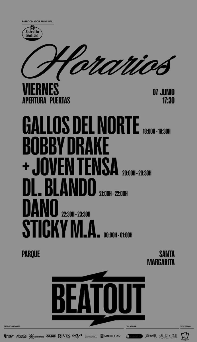 silcerino's tweet photo. #Coruña | Horarios para una nueva edición del #BEATOUT 🎶🎤 en el parque de Santa Margarita este finde.

Entradas:
👉 https://t.co/OMa2MibBH7 https://t.co/QR0OwTHHLm