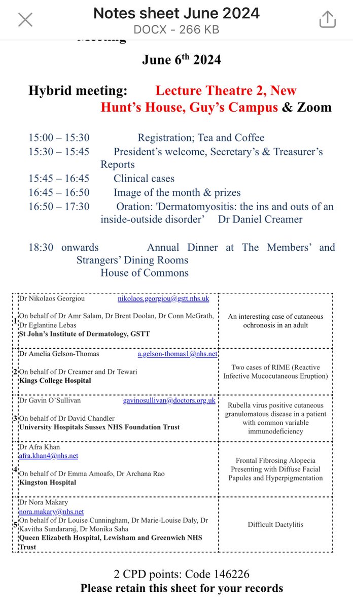 Note change of venue!