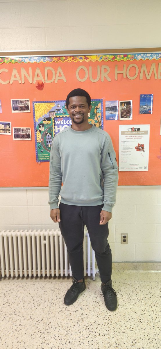 AdultEdTCDSB's tweet photo. N’Guessan Salomon Dibi from Ivory Coast is a former LINC learner at Mary Ward LINC &amp; ESL Centre. He is our June 2024 Success Story. You can read his story and others in our webpage at https://t.co/8bbRBLvsrK https://t.co/LFvRxqvKgc