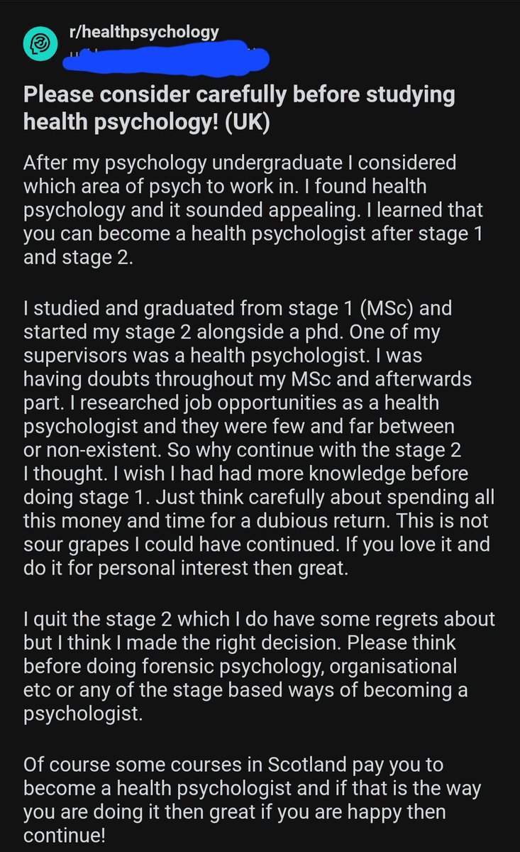 HealthPsychJobs's tweet photo. I was so incredibly saddened to see this on reddit that I decided to share jobs for #HealthPsychologists
🤔 What jobs are there? Is a question I get asked regularly
I know there are roles out there for us and so I started this page so we can share & support Health Psychs! https://t.co/APqA5jiXf9