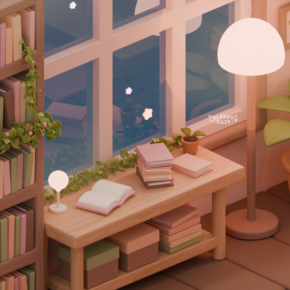 sleepydaze_'s tweet photo. Cozy reading cafe + bookshop 📚☕️✨ finished this in 3 days!! 3D modelling gives me some type of comfort I can’t explain 🥹💓 #blender #3dartist https://t.co/upKT0Zy7Tc