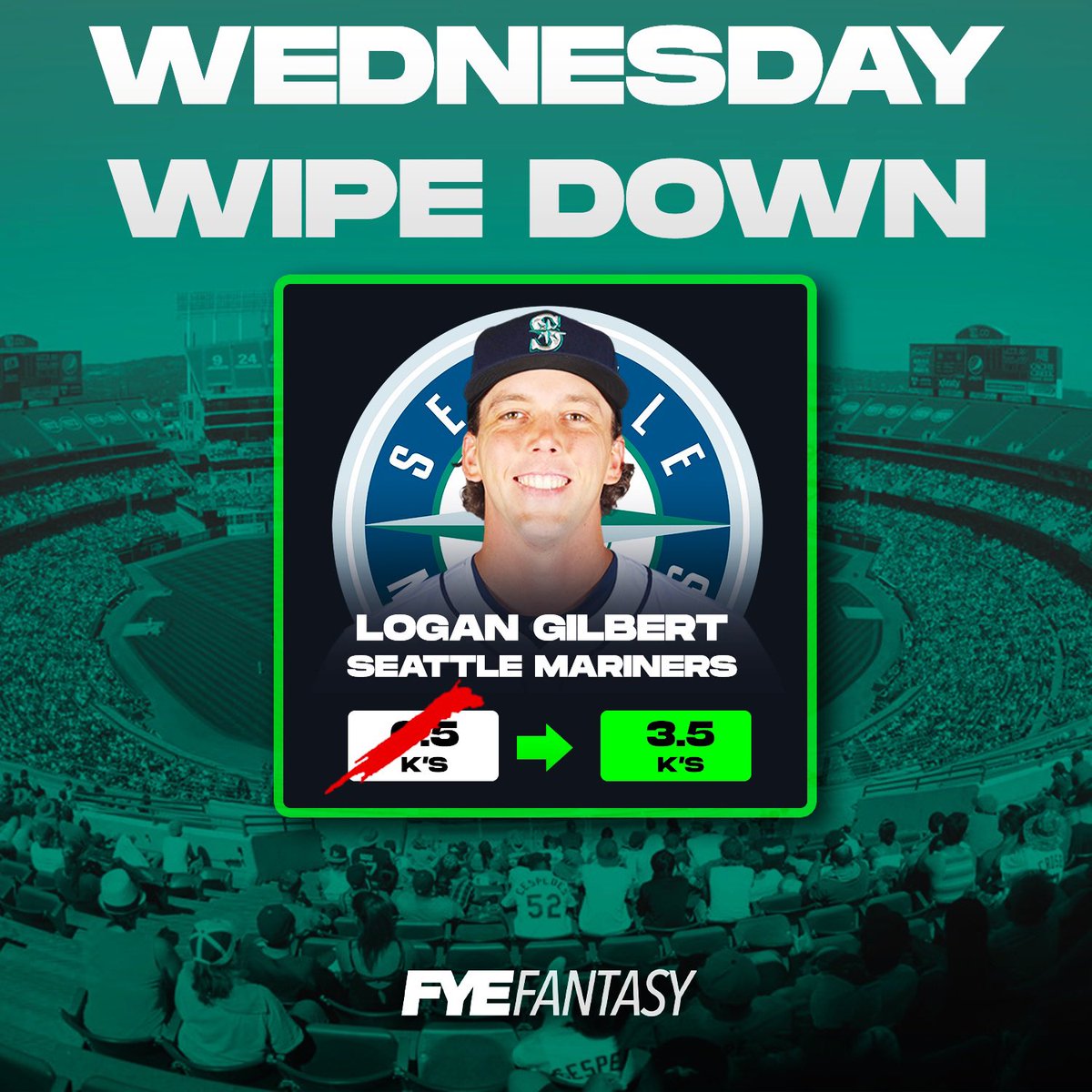 FyeFantasyDFS's tweet photo. Will Logan Gilbert be dealing tonight ♠️
Even if he isn’t we have lowered his K’s from 6.5 to 3.5 🃏
Take your pick only on Fye tonight 🔥
#MLB #mlbpostseason #PHILLIES #fightingphils #eaglesnation #MLBMEME #MLBPLAYOFFS #phillysupportphilly #diamondbacks #brycehaper #baseball #MLBNEWS #MLBSCORES #texasrangers #eagles #phillyfanatic #mlbpolls #espn #Mlbplayoffs #philliesnation #philliesgame #HOUSTON #RANGERS #ALCS #nlds #Rangers #dodgers #espnnews #philliesbaseball