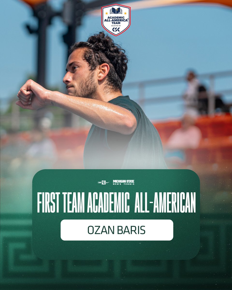 He's an academic weapon too! 😤

Of seven first team all-Americans, Baris logged the highest cumulative GPA and best finish in the NCAA Singles Championships while also being the only non-senior on the list! 

#GoGreen