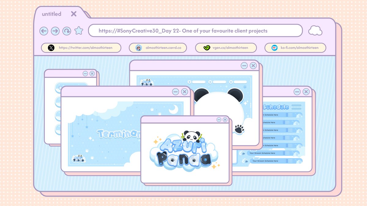 almosthirteen's tweet photo. It’s Day-22 of #SonyCreative30
This is one of my favorite client project !!😆
It’s for Azuri Panda with cute Panda theme 💙🐼 https://t.co/38ir9OS0y9