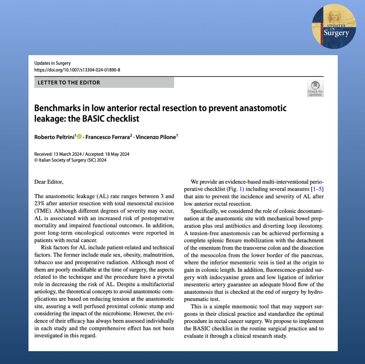 Updates in Surgery tweet media