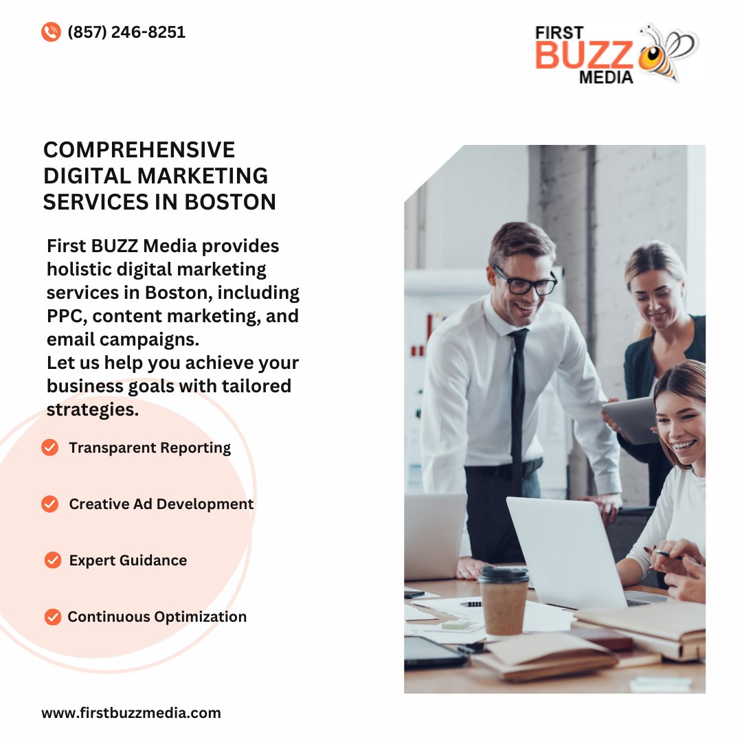 marcellee617's tweet photo. Looking to enhance your digital footprint? First BUZZ Media’s Boston Digital Marketing Services are designed to drive results. From website optimization to targeted ad campaigns, we’ve got you covered. Reach out to us and watch your business thrive! https://t.co/4MjMxck1nd