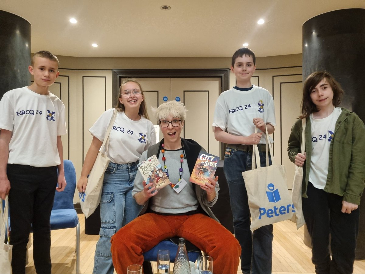 whs_schlibrary's tweet photo. What an incredible day at the National Reading Champions Quiz Grand Final!  We met some fab authors, got lots of freebies and to top it all off, we won the Best Newcomer award!  Thanks to @mrdillypresents and @ALCS_UK @Literacy_Trust for an amazing day! @WalesHigh https://t.co/HHgh8s6MfY