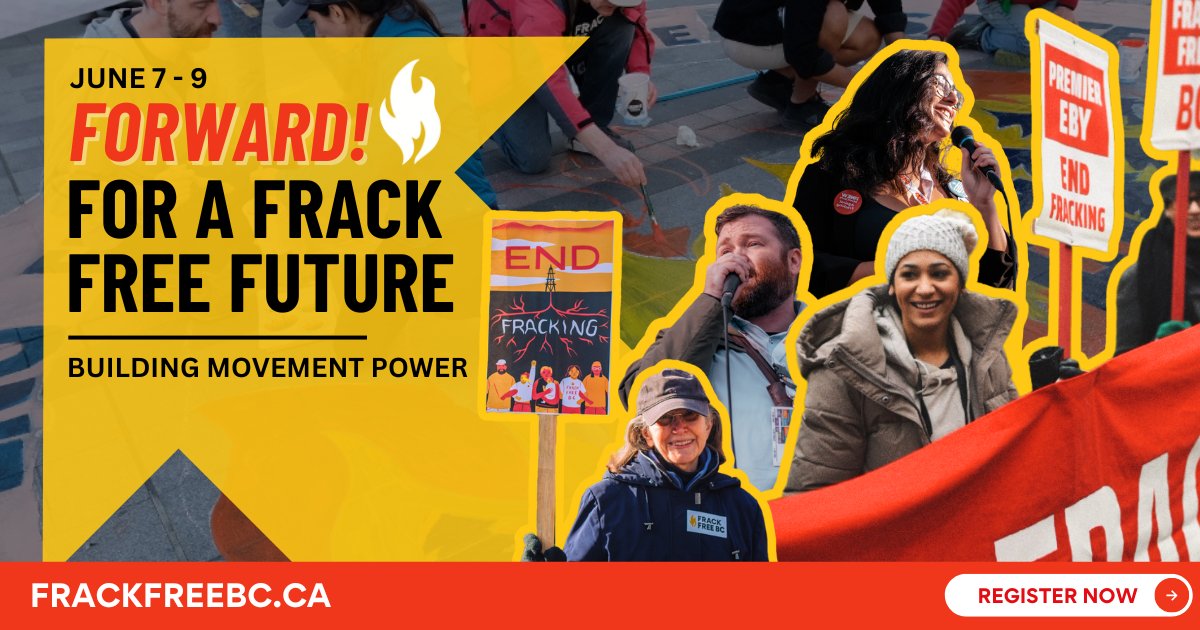wildernews's tweet photo. Our Frack Free Future conference is happening THIS WEEKEND!
There is still time to sign up & learn how to fight for a frack free future + scheme with changemakers from all across the province.
SIGN UP NOW ➡️ https://t.co/SxnwVYm8PG
#stopfracking #climateaction https://t.co/ZauBiDHsQD
