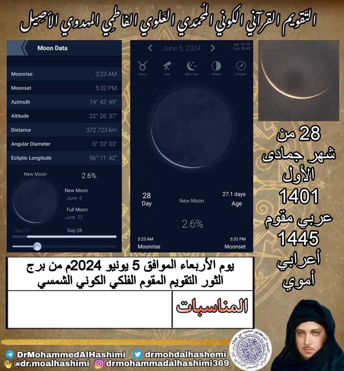 Quran_Calendar's tweet photo. الأربعاء 28 جمادى الأول 1401 عربي مقوم https://t.co/khcJ3IGIAJ
