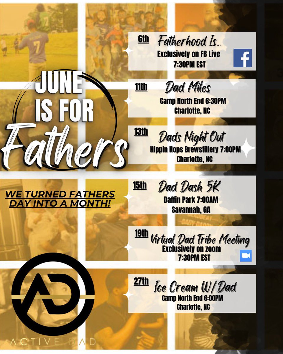 ModdBanks's tweet photo. Millennials Dads have proven to be the most ACTIVE dads currently, however we felt the need to celebrate Father’s even more. Father’s Day has turned into Fathers Month! 

Tag any Dads you may know to participate with us! Virtual events as well! #ActiveDad https://t.co/VbBQR1iVin