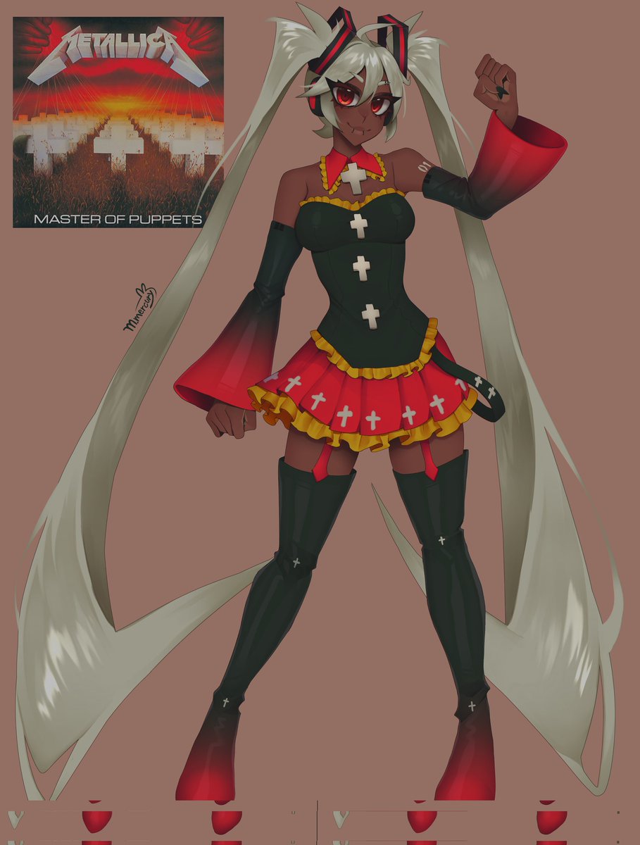 (commission) miku x Master of Puppets (Metallica)