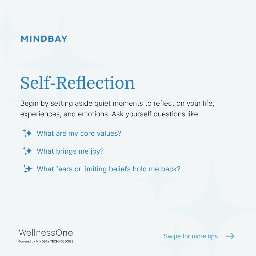 MindBayApp's tweet photo. Self-discovery enhances your well-being as it helps build self-confidence and improve mental health. Discover yourself today and live better!  #MentalHealth #MentalHealthAwareness #MentalHealthMatters #Wellness #WellnessOne #MindBayAI https://t.co/ATmEJala4O
