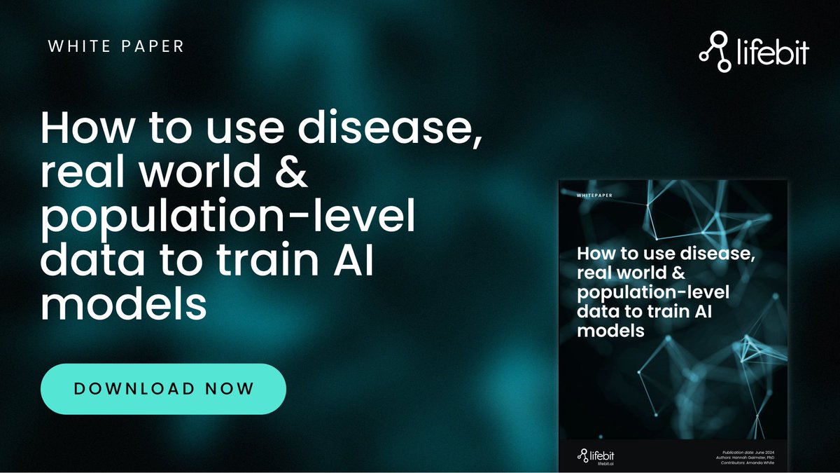Dive into <a href="/lifebitAI/">Lifebit</a>’s latest white paper and discover how to leverage disease, real-world and population-level data to train AI models effectively. Explore methodologies, best practices and real-world applications. Download the white paper now: bit.ly/458DqeR
